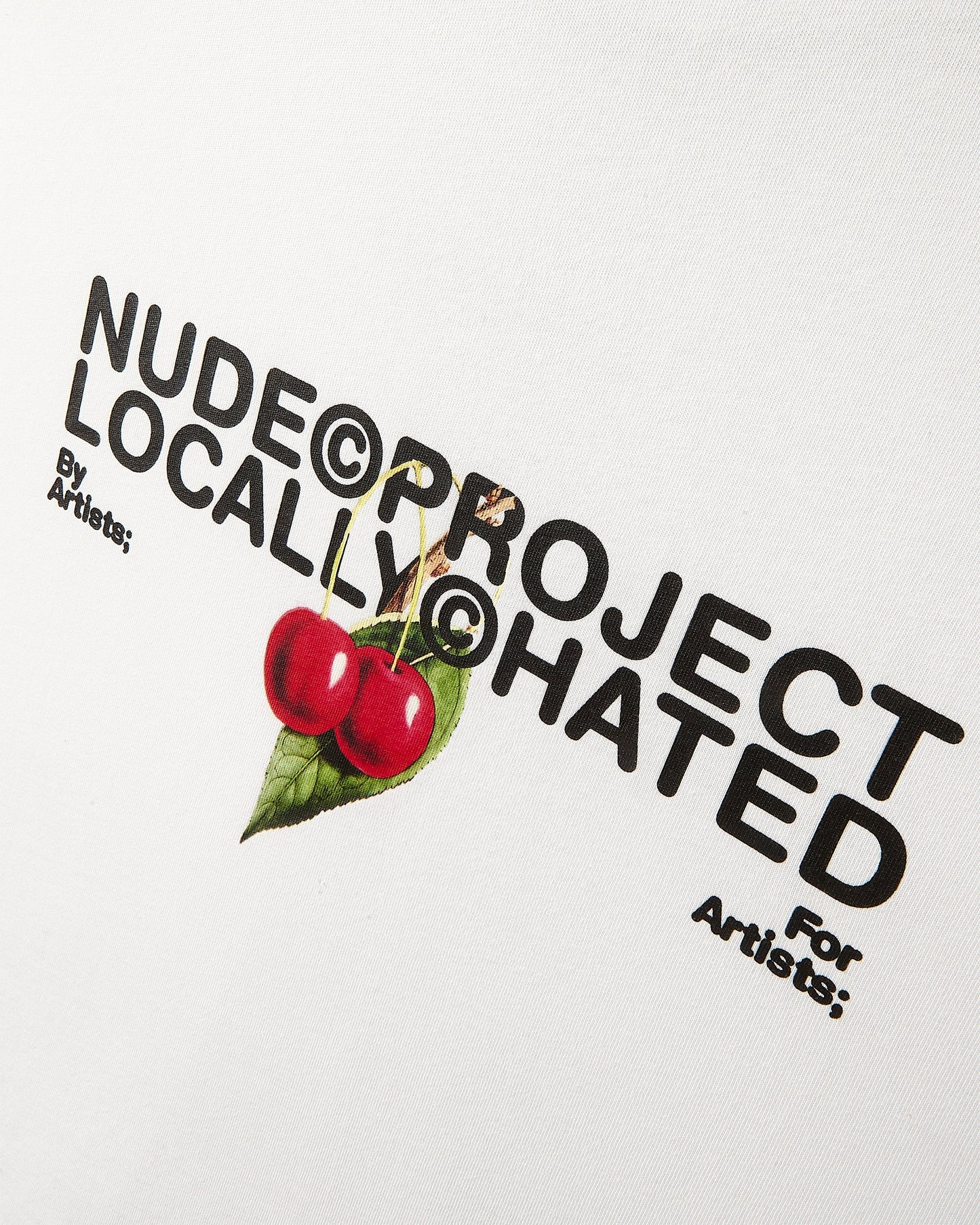 Locally Hated Cherry Tee White