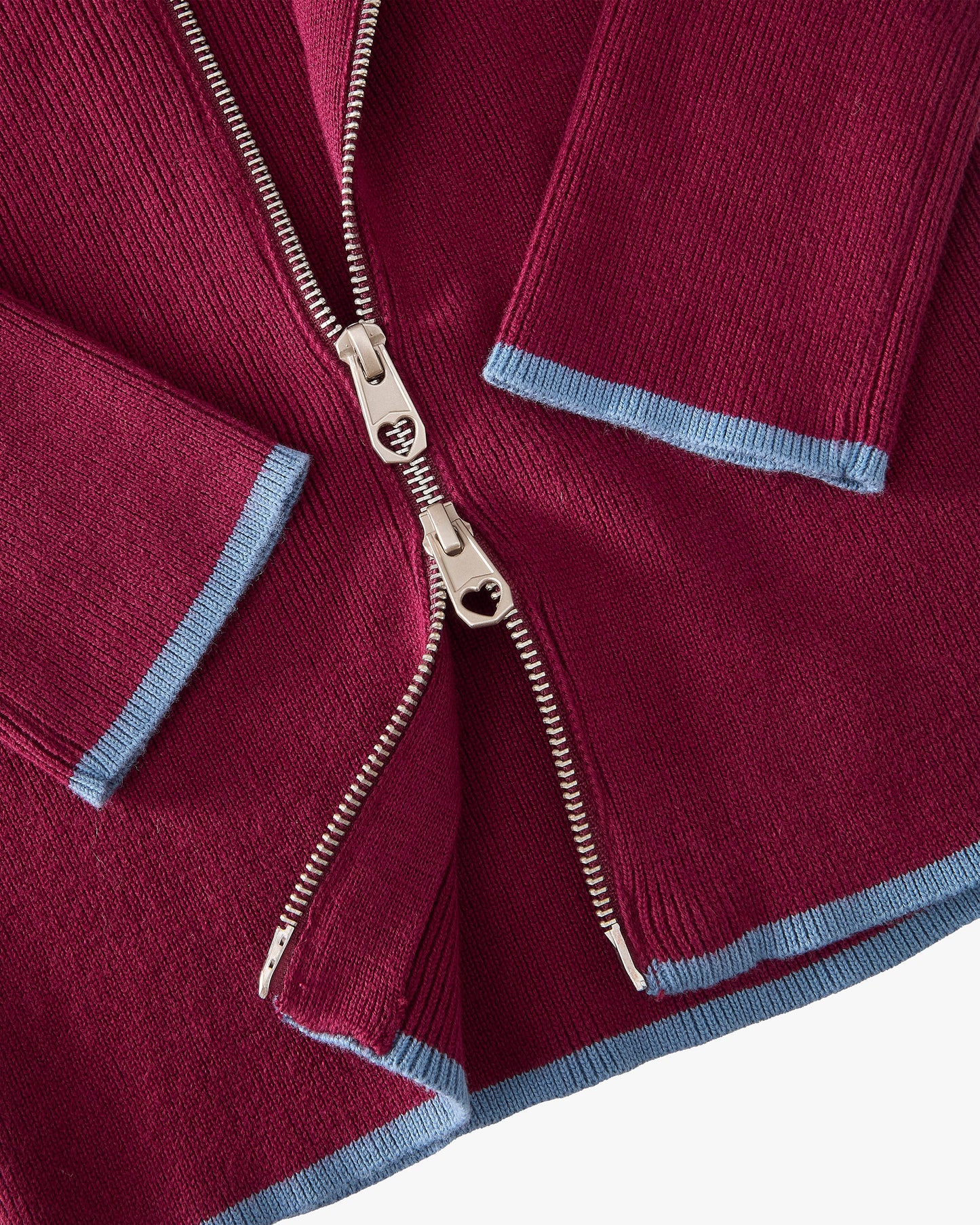 Kiddo Full-Zip Knit Burgundy