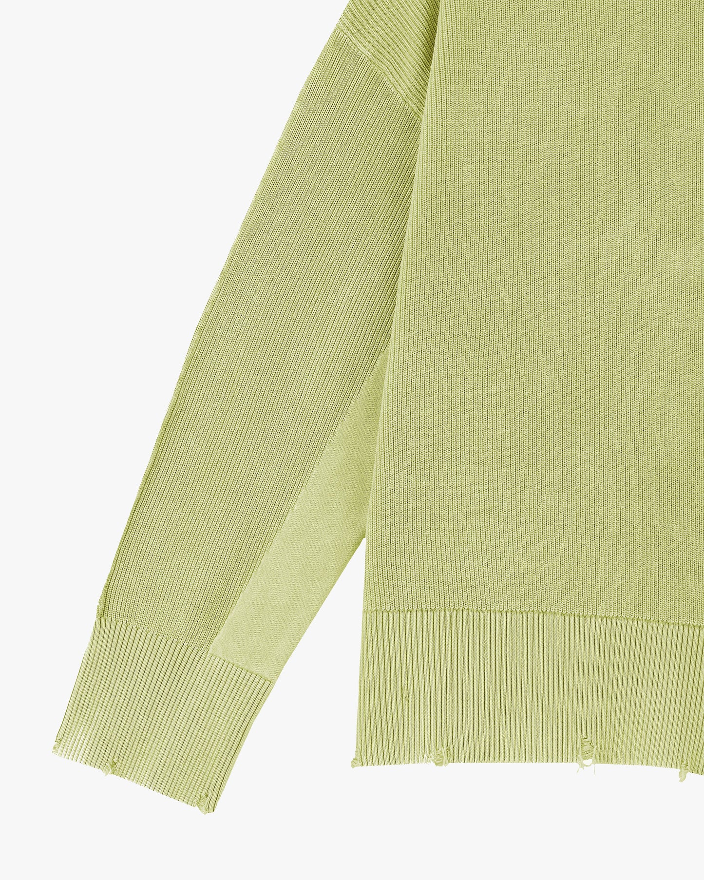 Perfect Cropped Knit Sweater Lime
