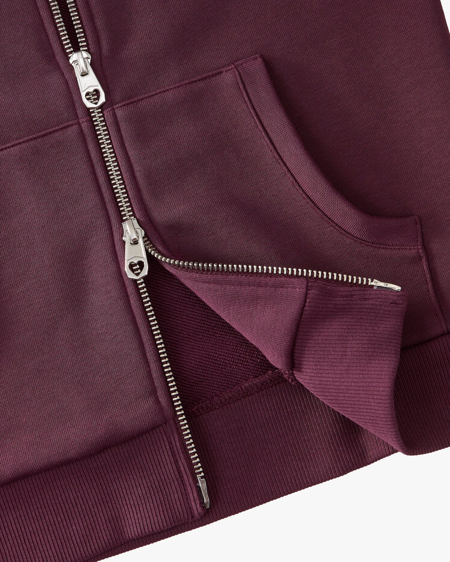 Margarita Zip-up Hoodie Burgundy