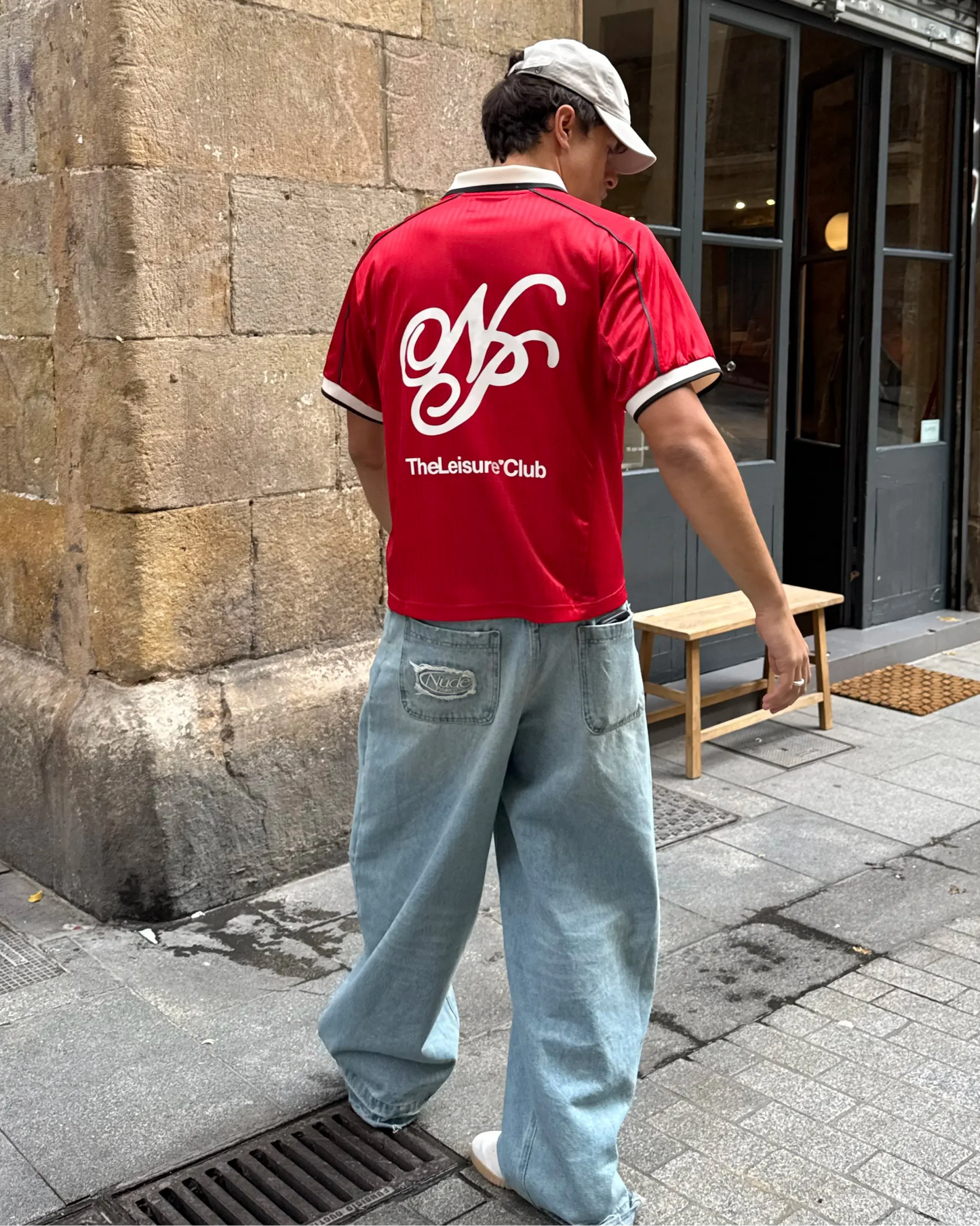 Basic Football Tee Red