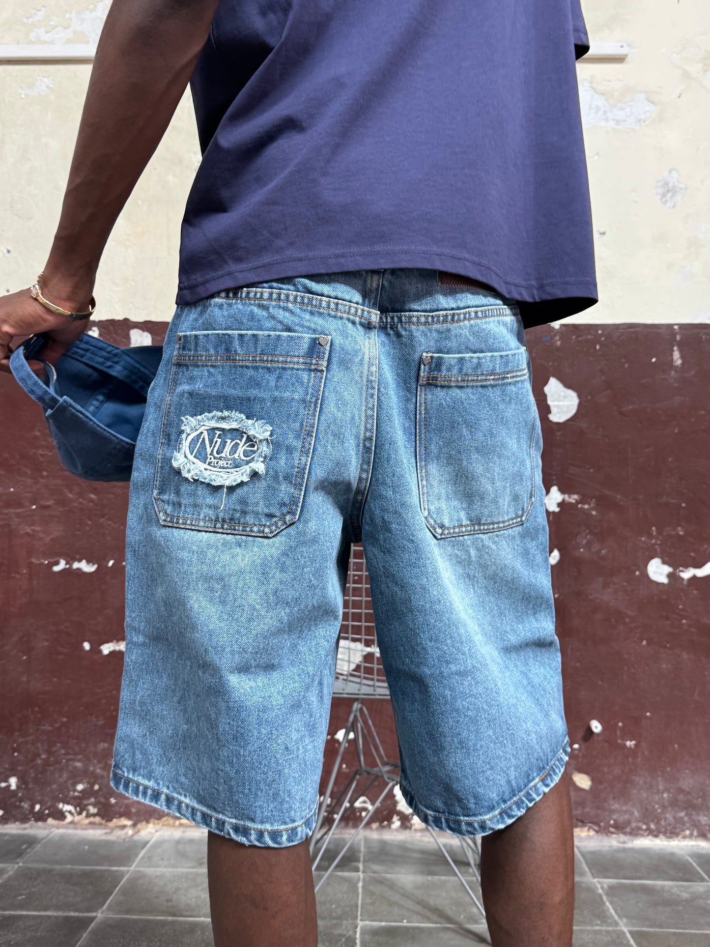 Basic Denim Shorts Blue