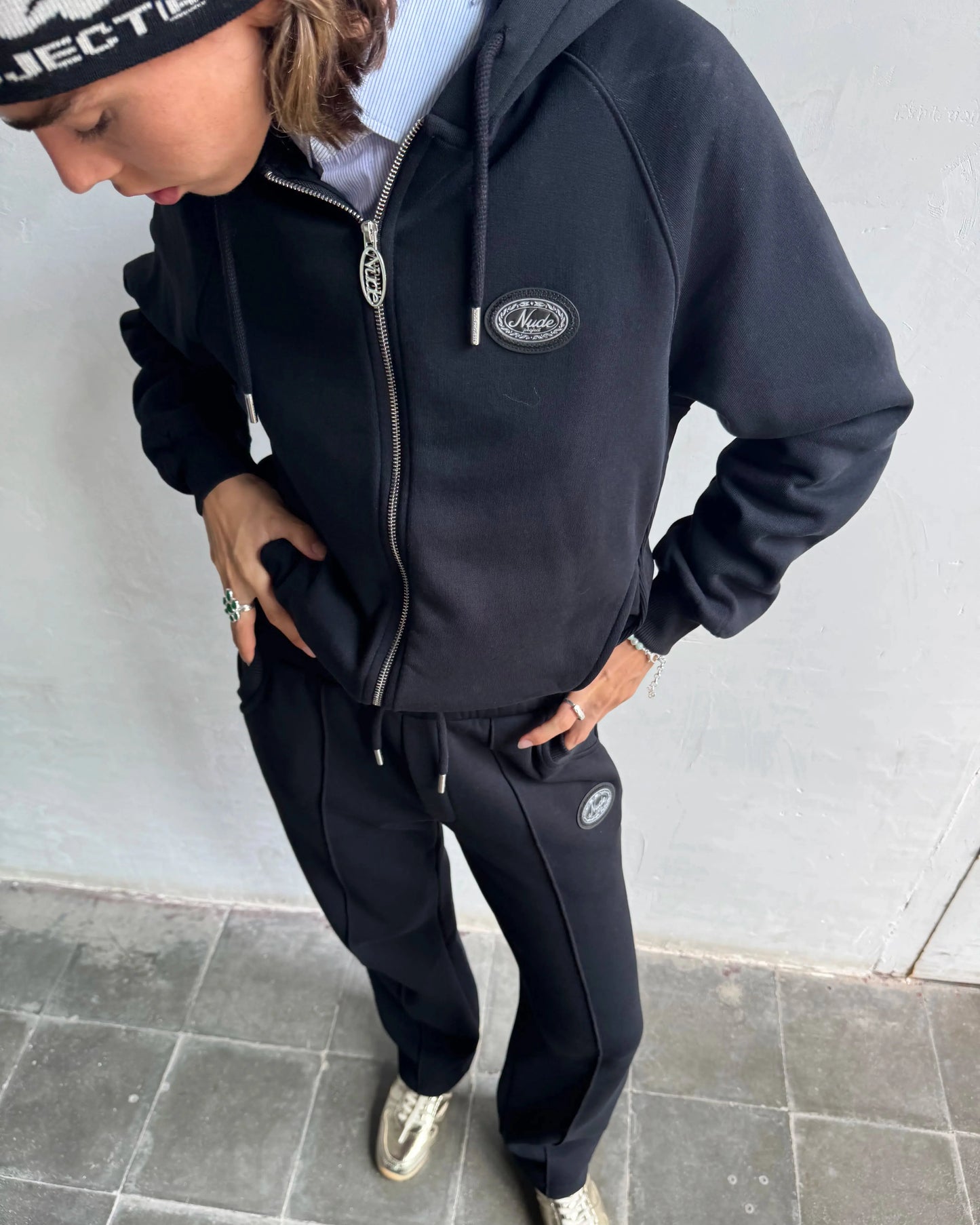 Essentials Zip-Up Hoodie Black