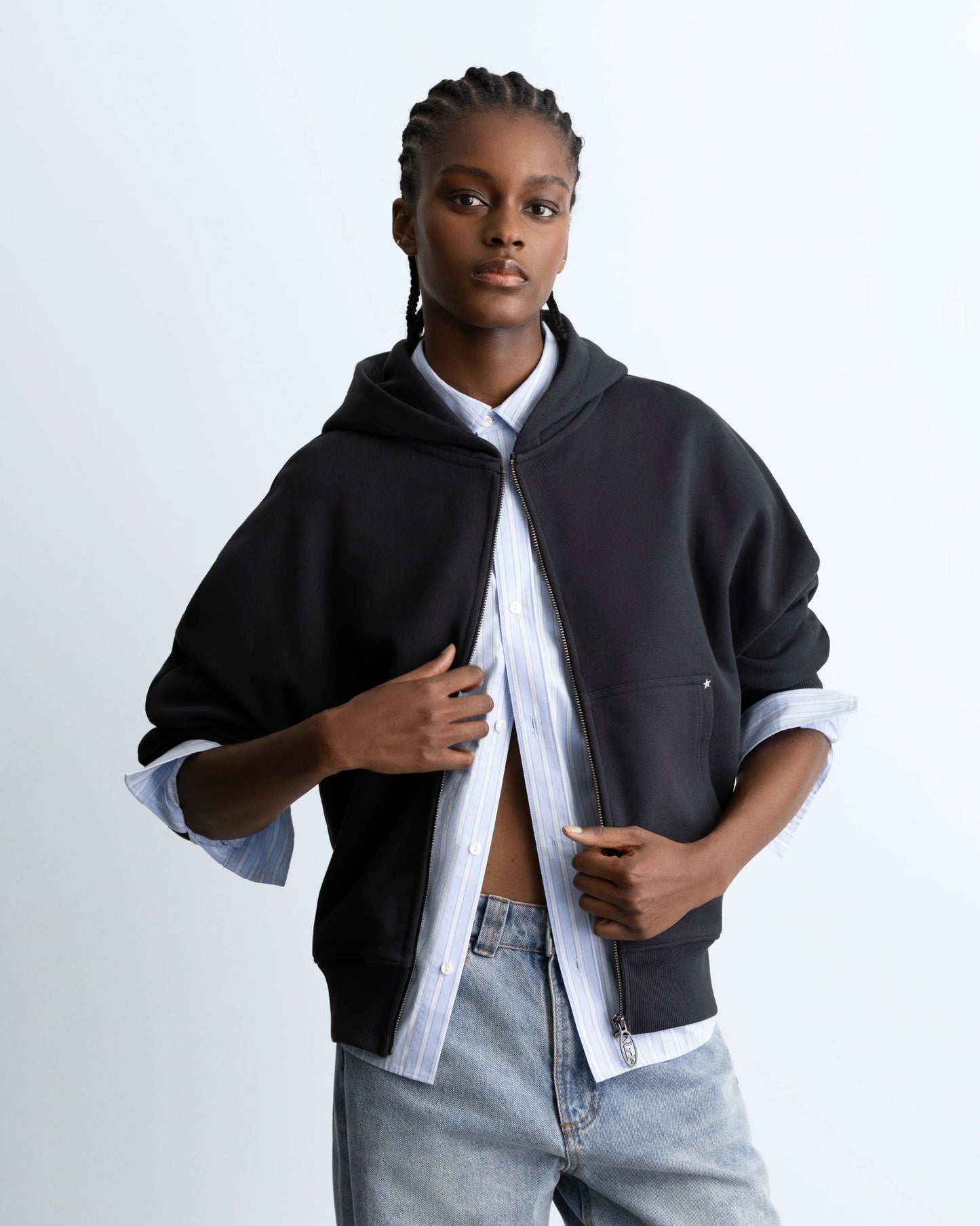 Lights Zip-Up Hoodie Black