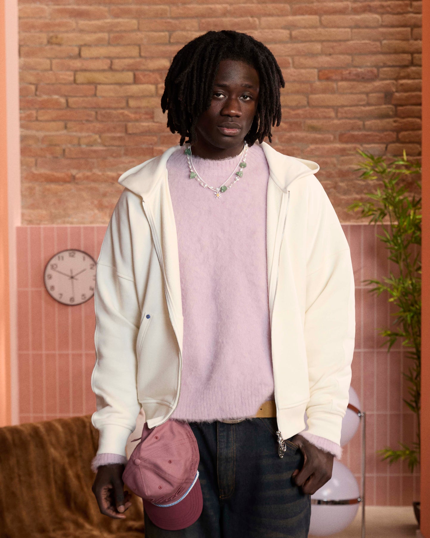 Beast Zip-Up Hoodie Marshmallow