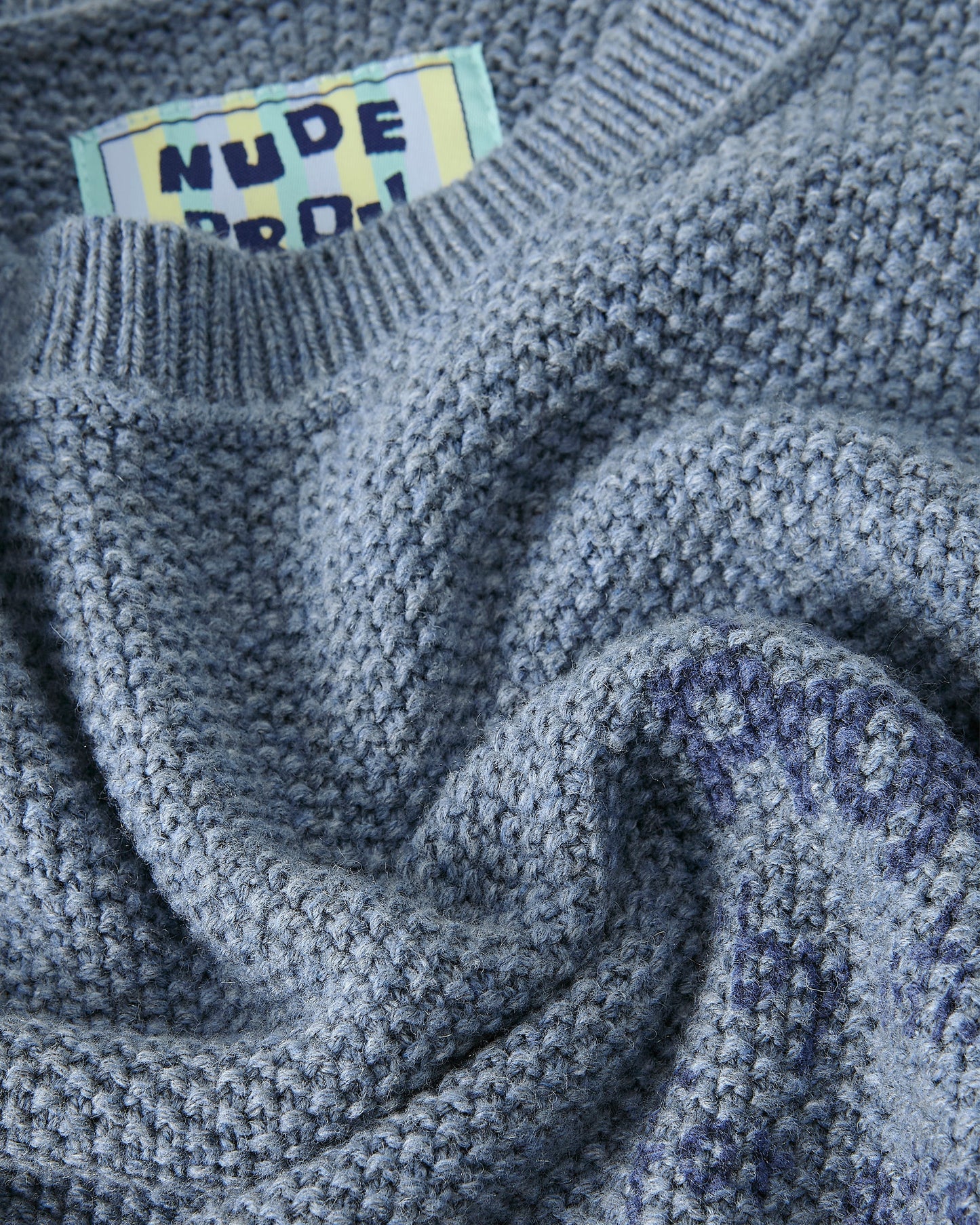 Reversed Seams Knit Blue