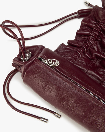 Oyster Leather Bag Berry