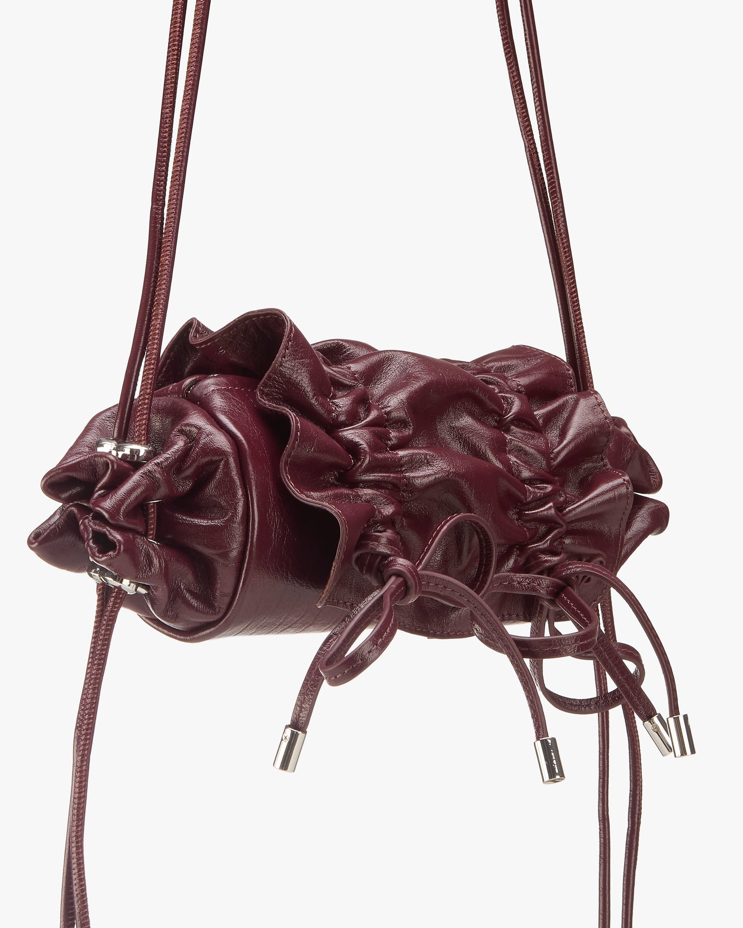 Oyster Leather Bag Berry