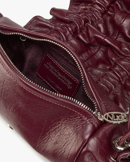 Oyster Leather Bag Berry