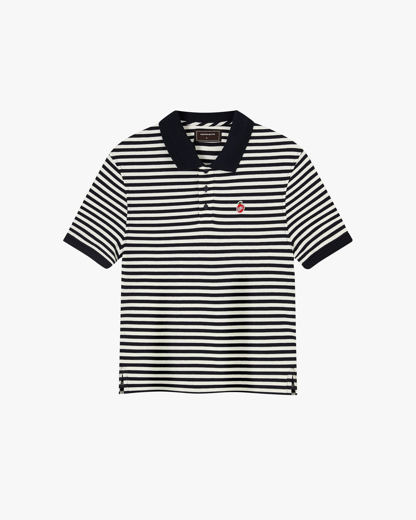 Apple Crew Stripes Polo Black