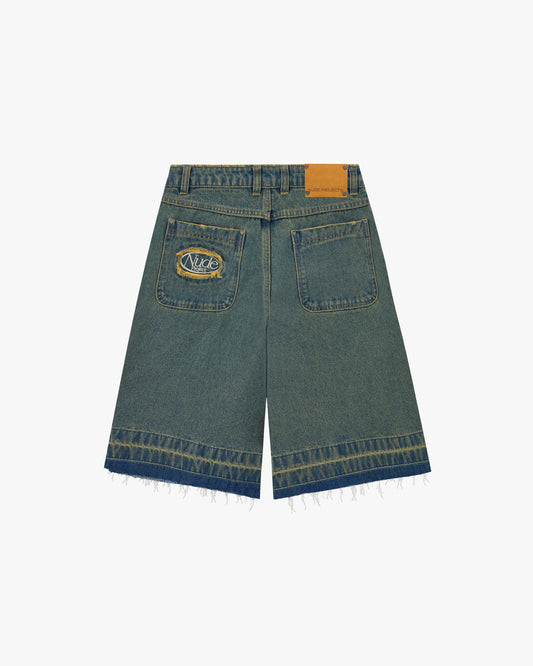 Old Baggy Denim Shorts Indigo