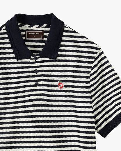 Apple Crew Stripes Polo Black
