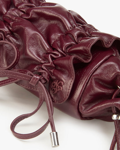 Oyster Leather Bag Berry