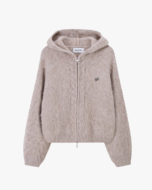 Alpachino Zip-Up Knit Beige