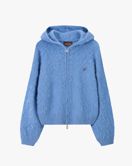Alpachino Knit Zip-Up Blue