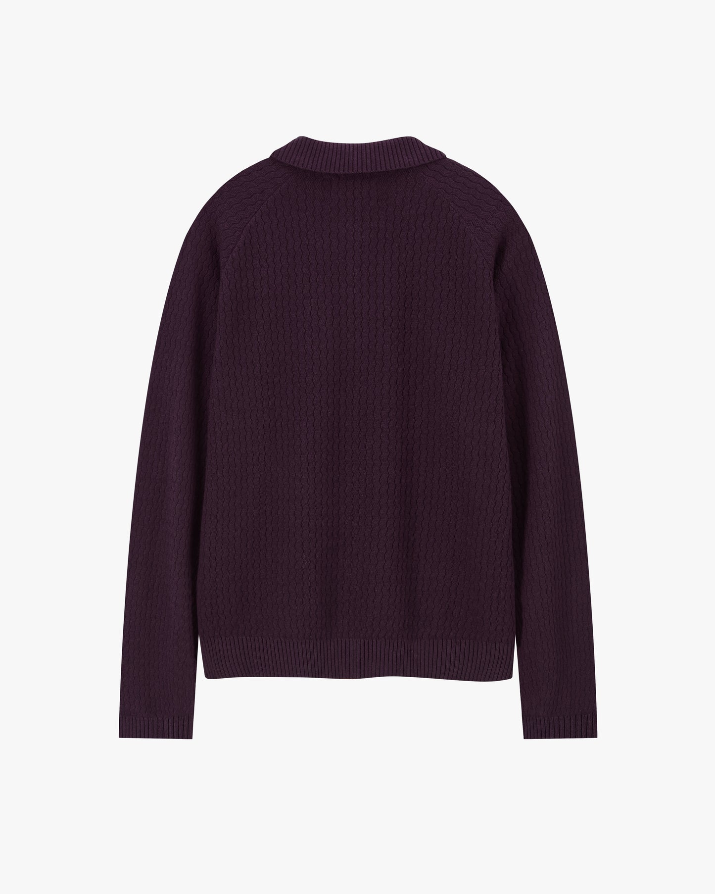 Elegant Knit Polo Burgundy