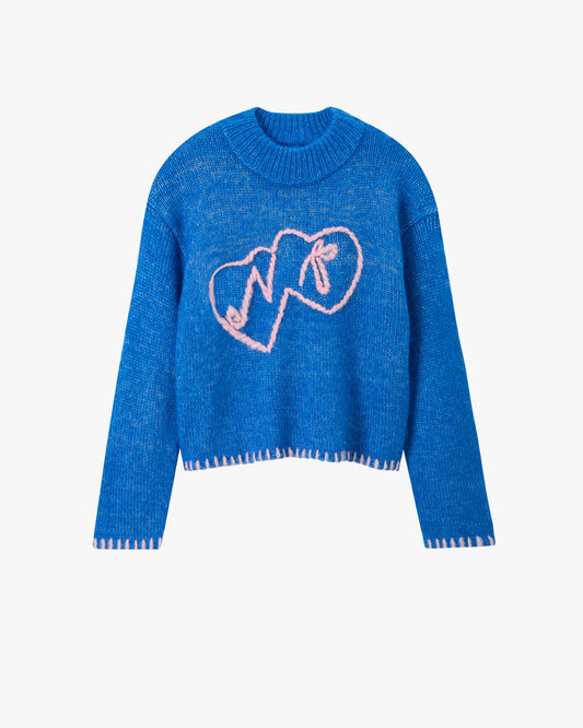 Kitty Knit Sweater Blue