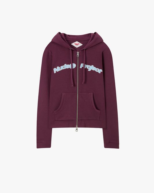 Margarita Zip-up Hoodie Burgundy