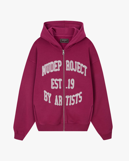Gravity Zip-Up Hoodie Burgundy