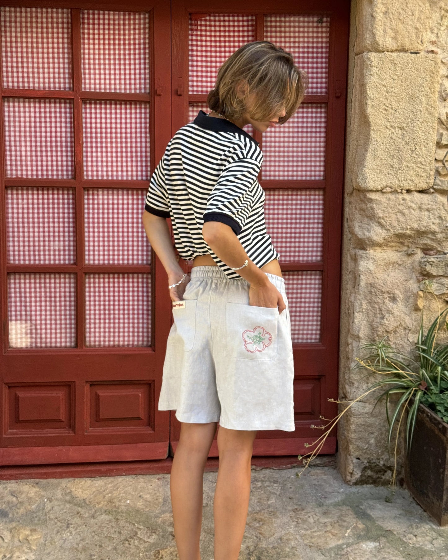 Apple Crew Stripes Polo Black