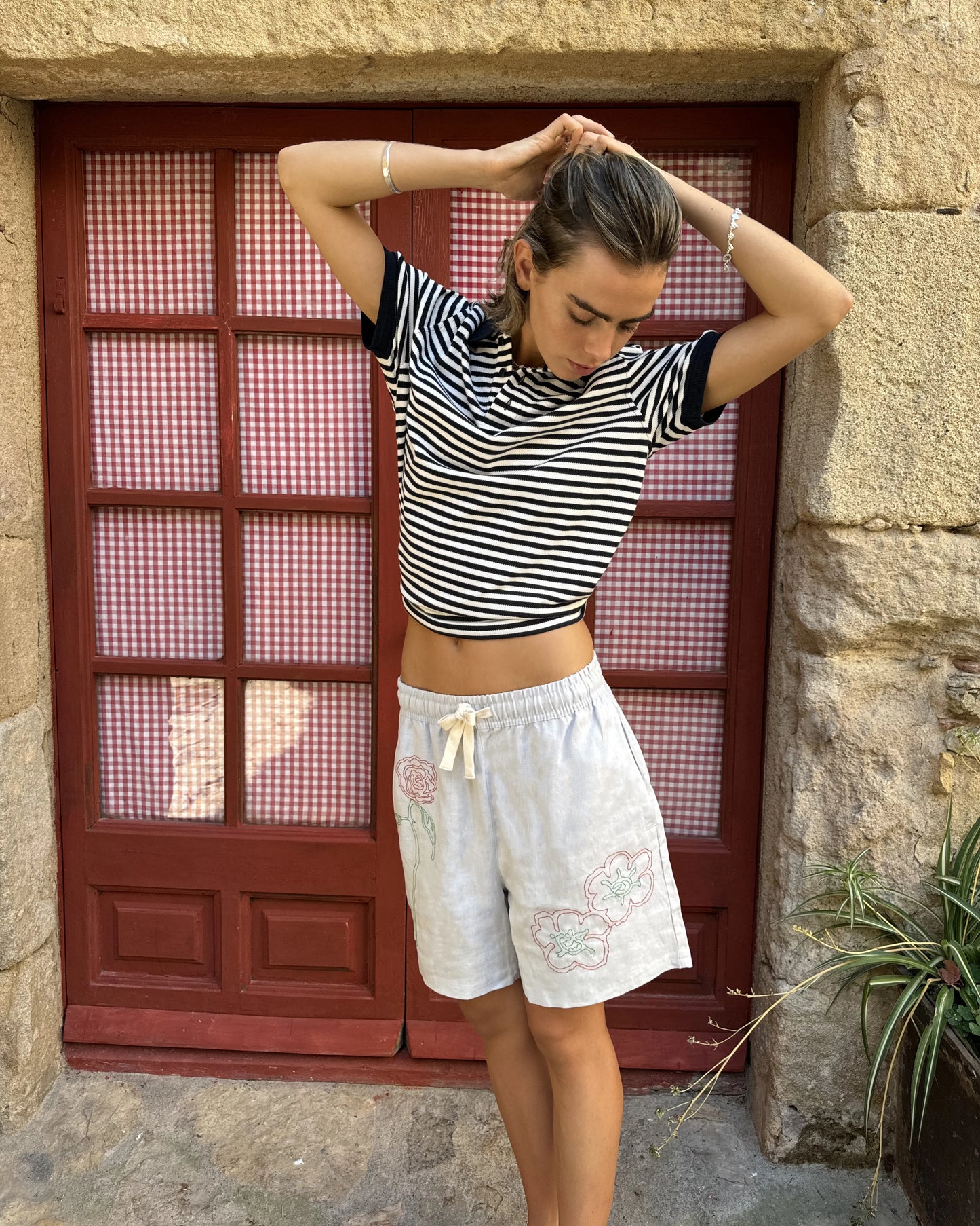 Apple Crew Stripes Polo Black