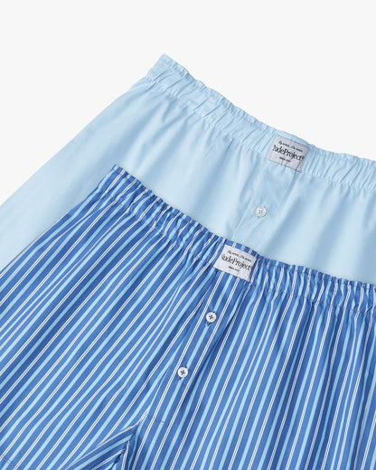 Essential Boxer Striped Blue/Baby Blue 2Xpack
