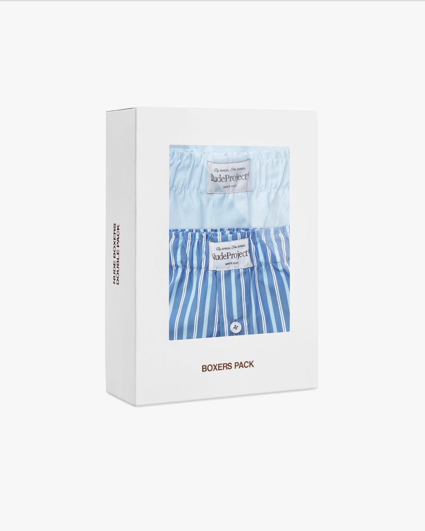 Essential Boxer Striped Blue/Baby Blue 2Xpack