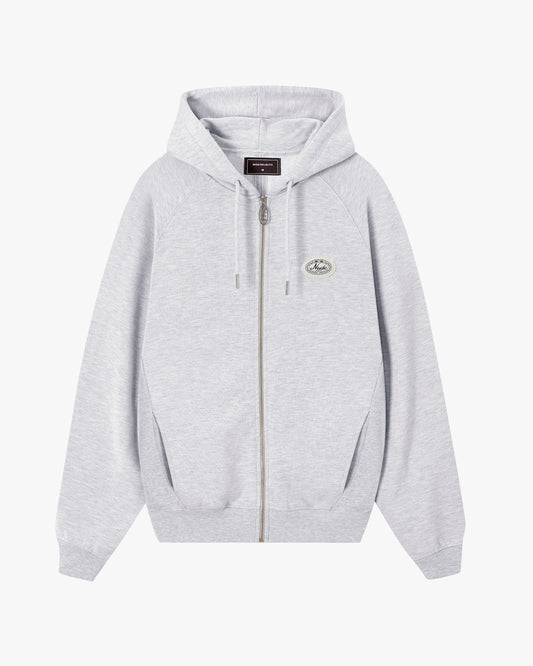 Essentials Zip-Up Hoodie Grey Melange