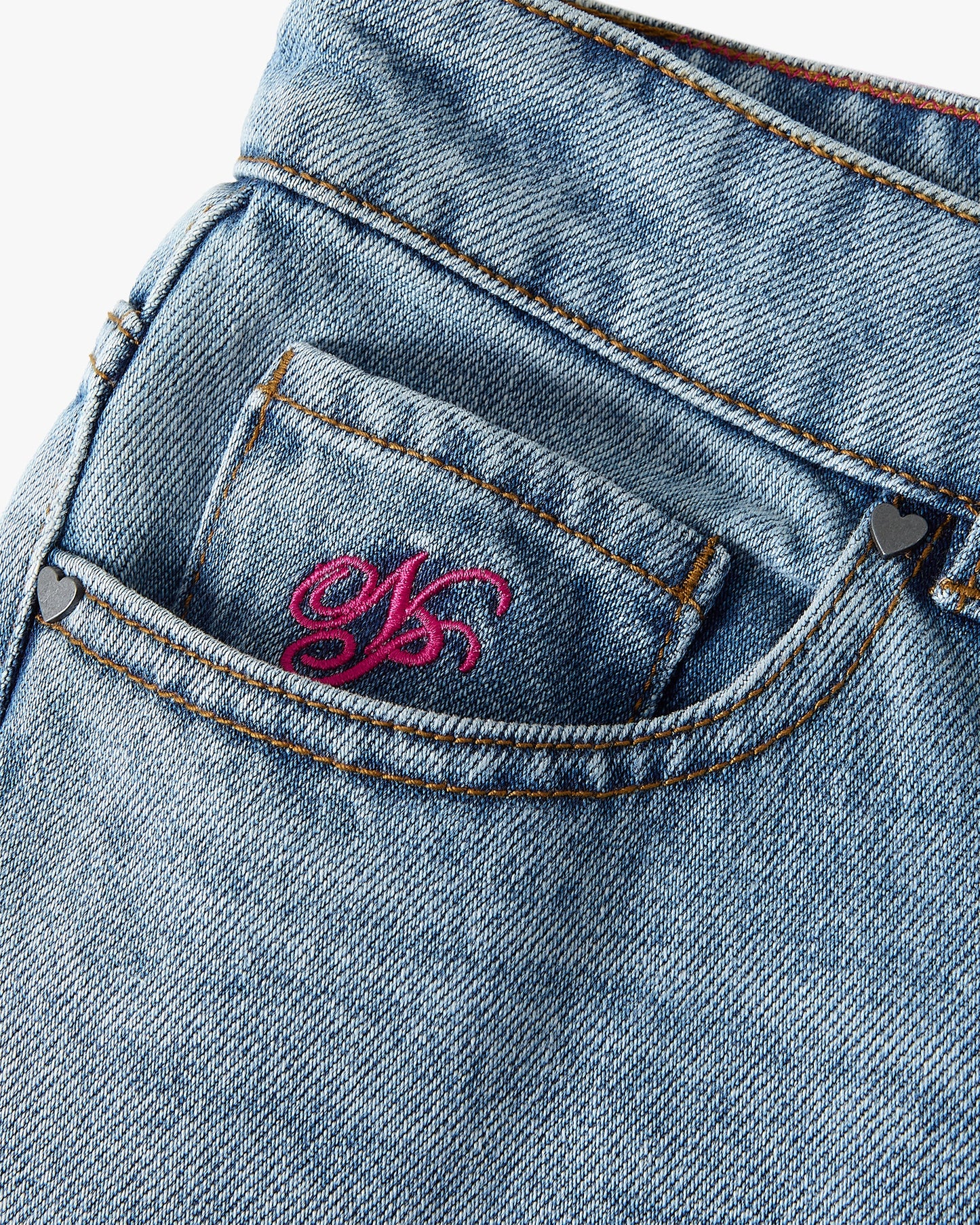 Flowers Denim Shorts