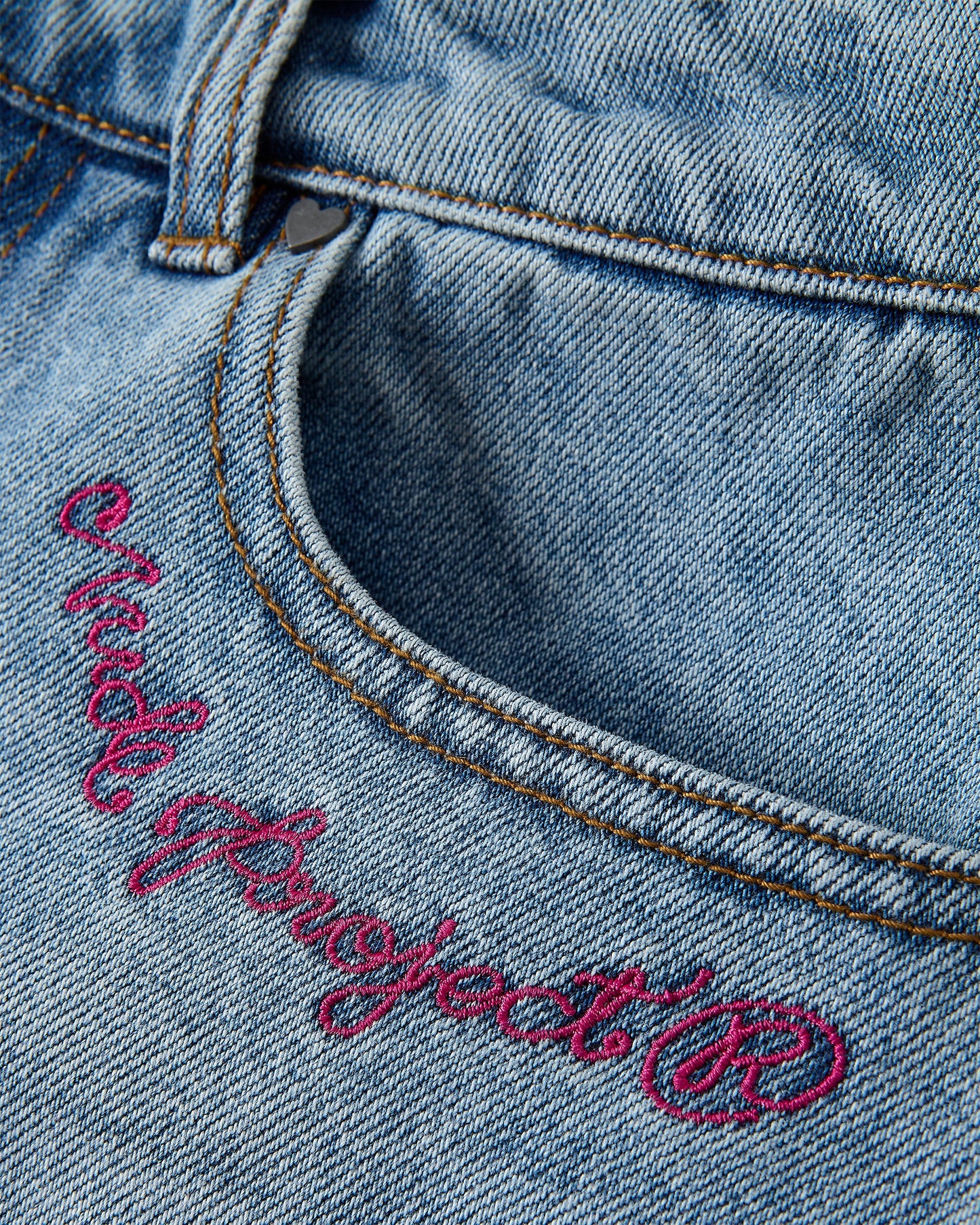 Flowers Denim Shorts