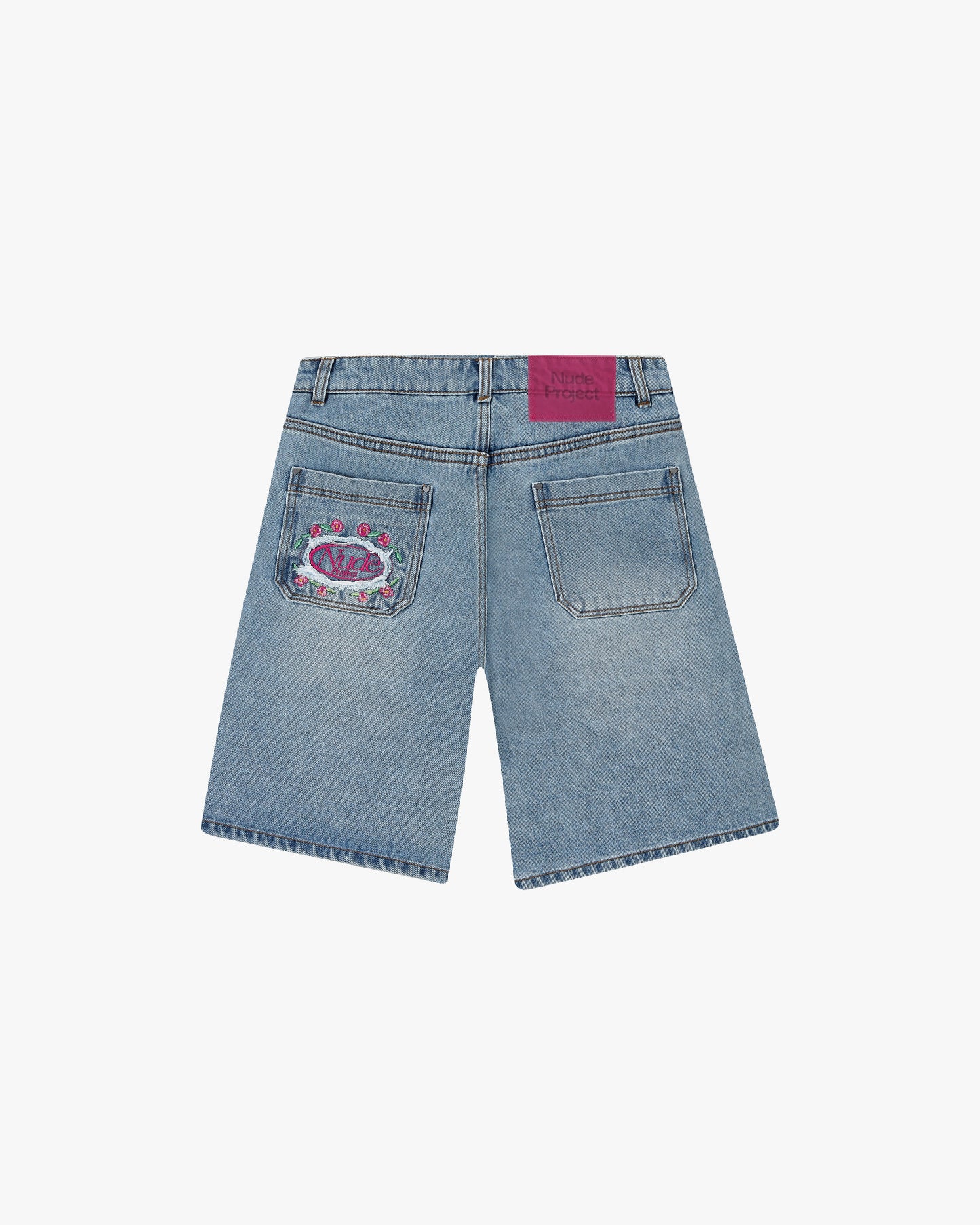 Flowers Denim Shorts