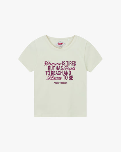 Goals Baby Tee White