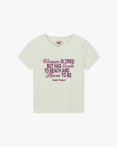 Goals Baby Tee White