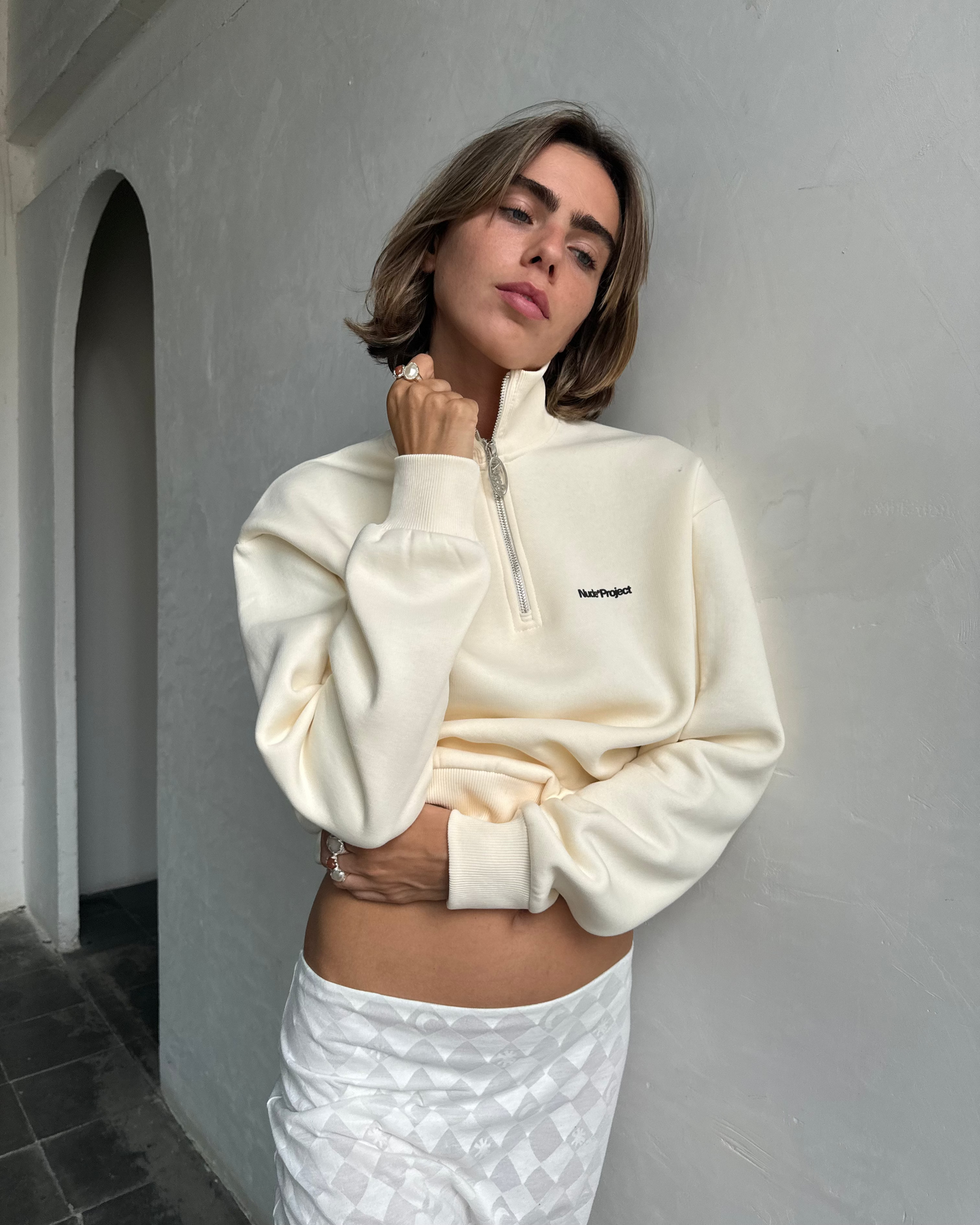 Origins Quarter-Zip Marshmallow