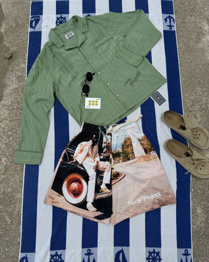 Photographic Mesh Short