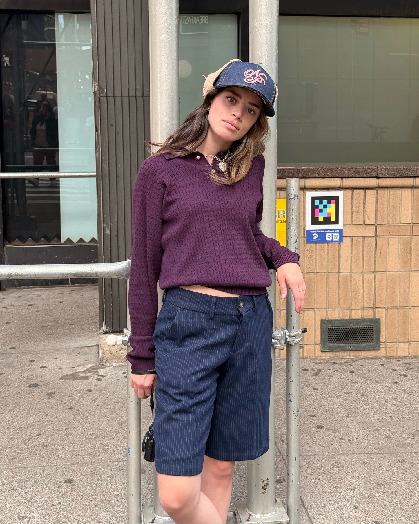 Elegant Knit Polo Burgundy