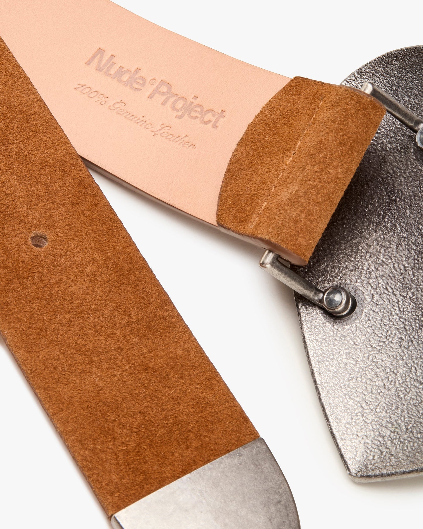 Heart Leather Belt Brown