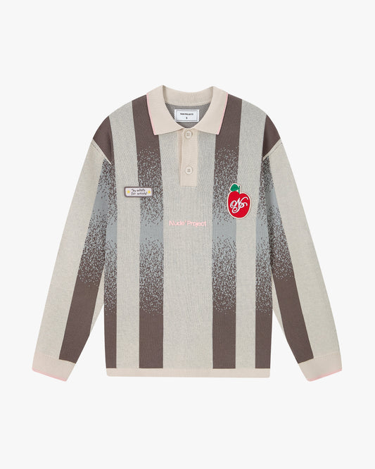 Vizcaya Football Polo Knit Grey