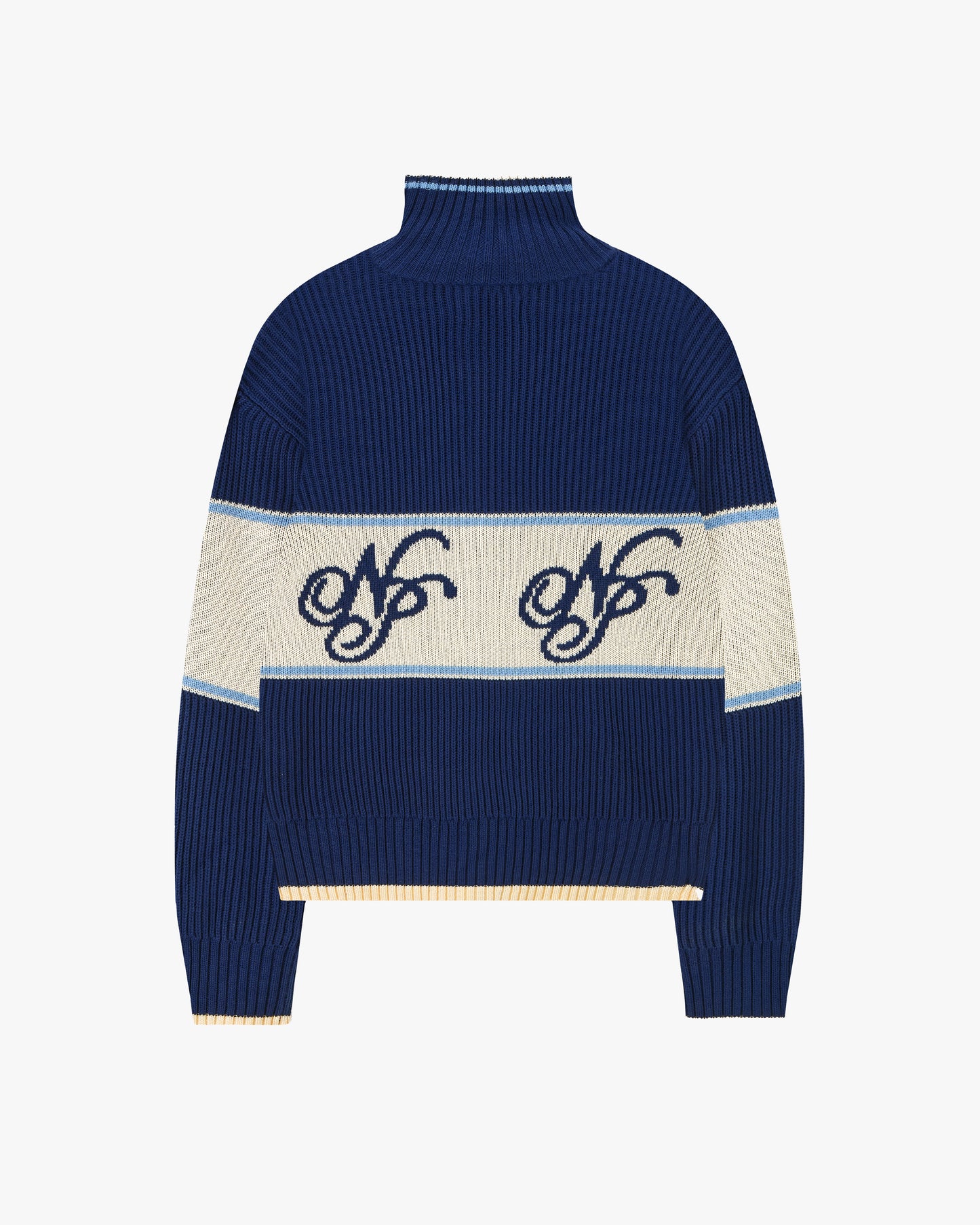 Voyage Zip-Up Knit Blue