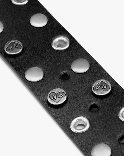 Rock Leather Belt Black