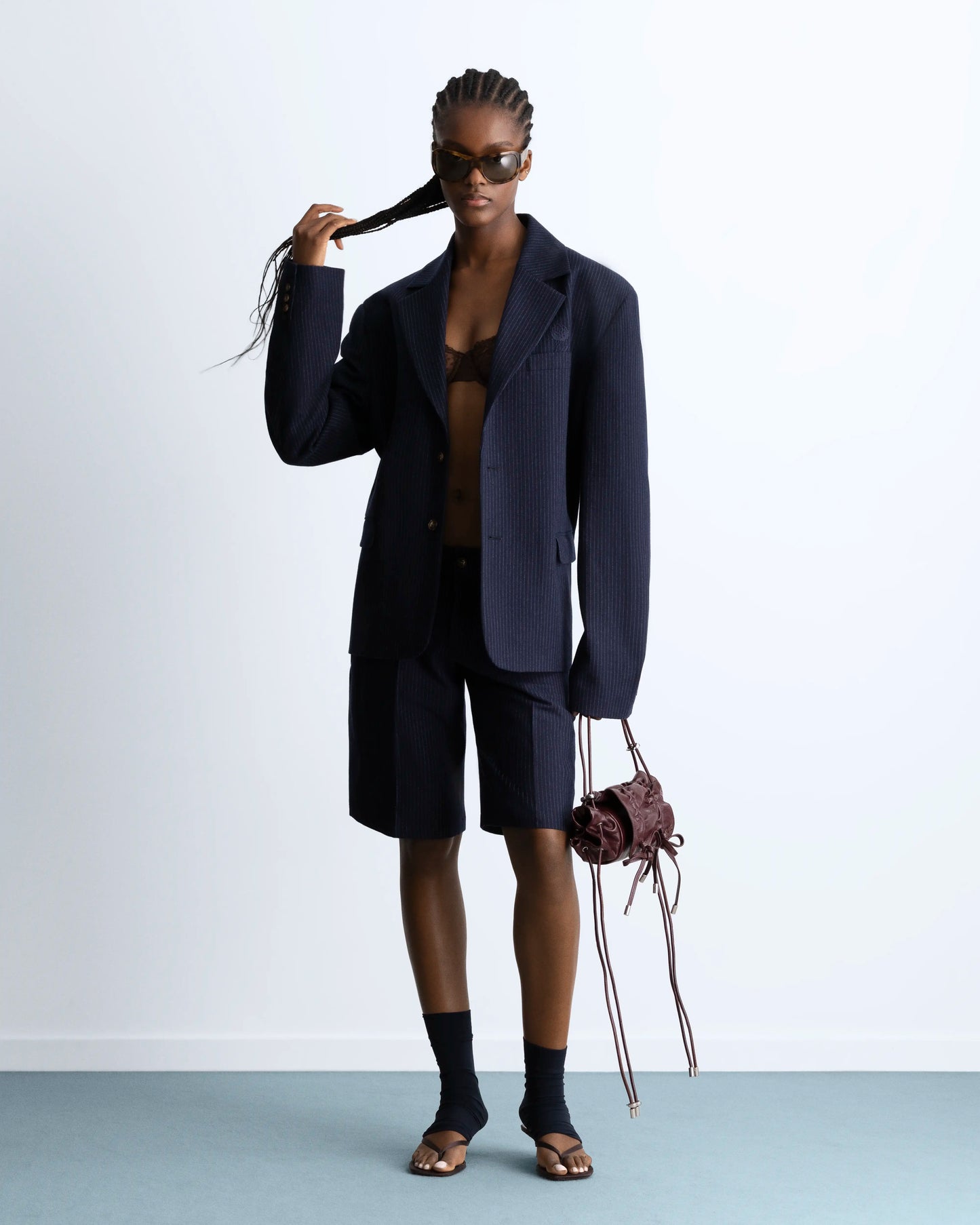 Oyster Leather Bag Berry