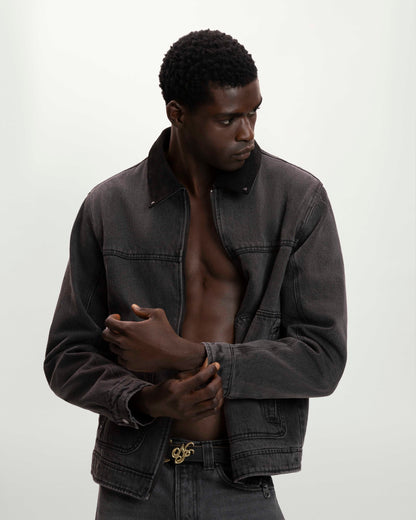 Trucker Denim Jacket Black