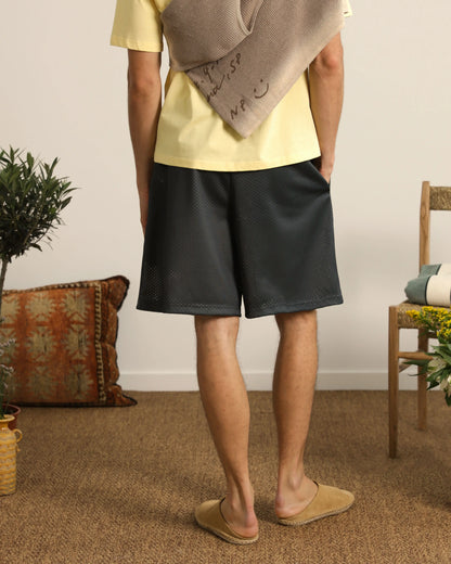 Solid Mesh Short Black