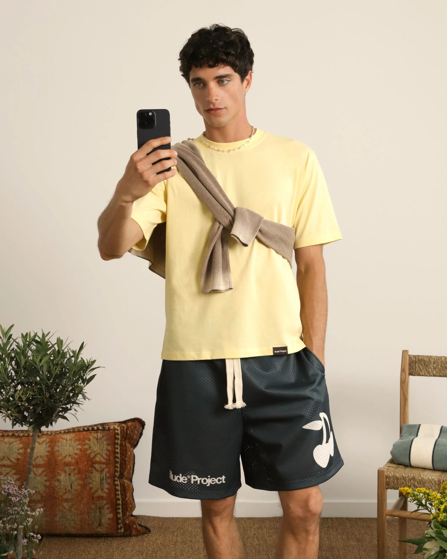 Solid Mesh Short Black