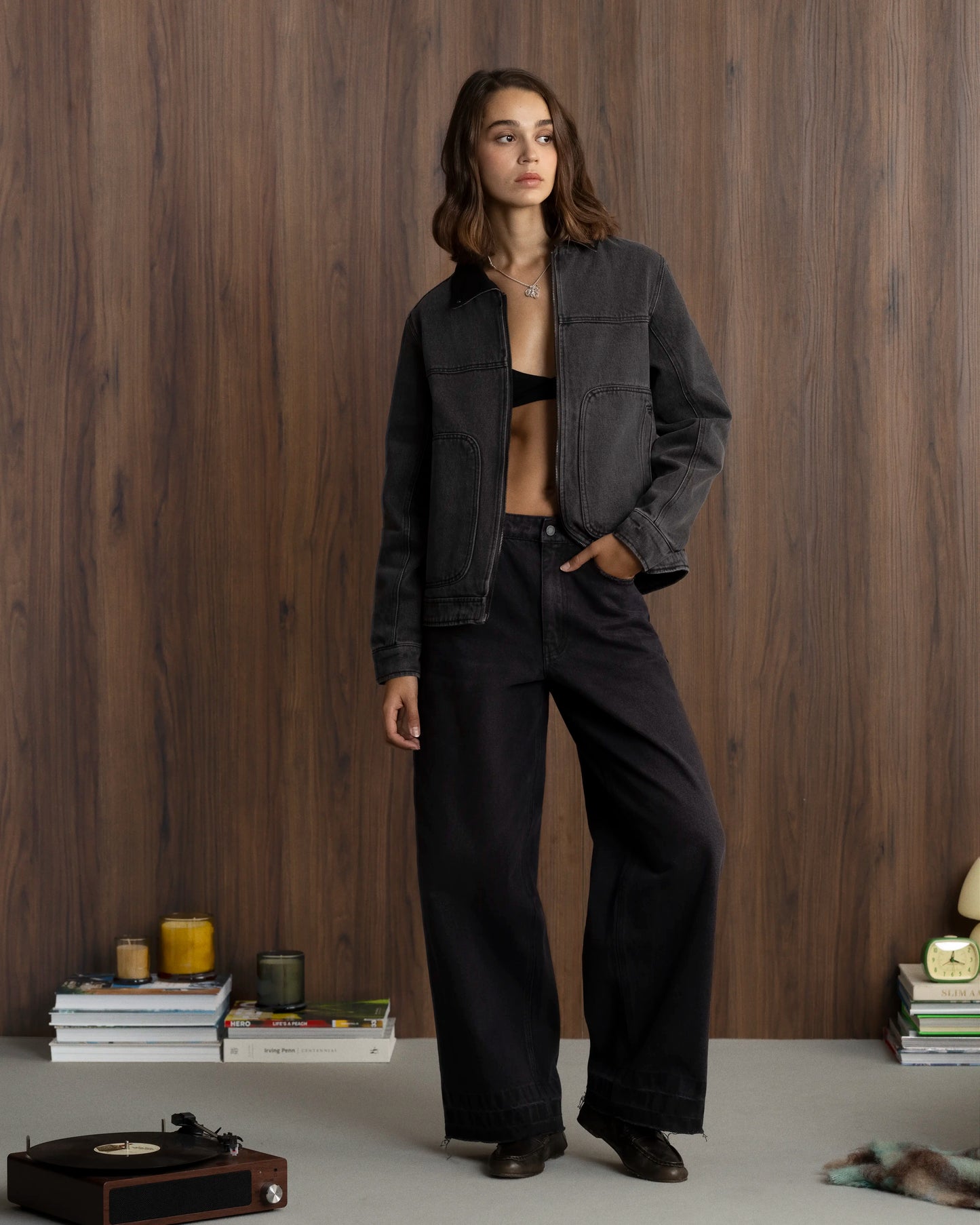 Old baggy Jeans Black Rose Wash