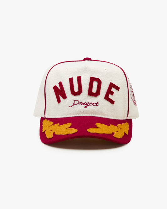 Nude Varsity Cap Red