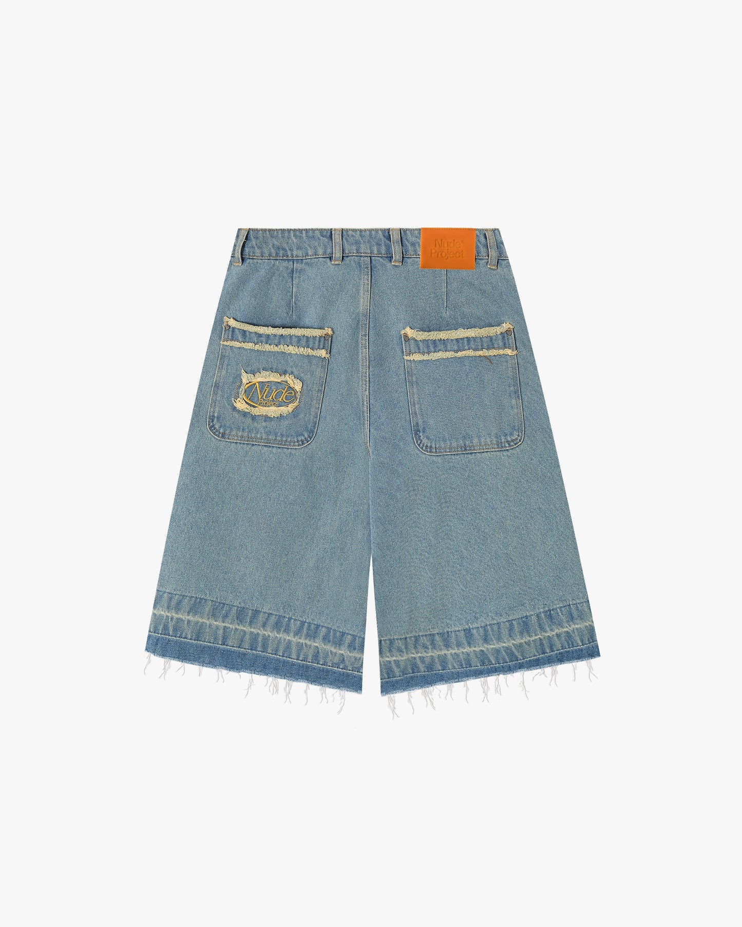 Old Baggy Denim Shorts Flower