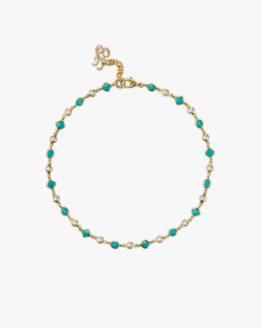Palmas Necklace Blue