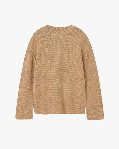 Reversed Seams Knit Brown
