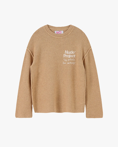 Reversed Seams Knit Brown
